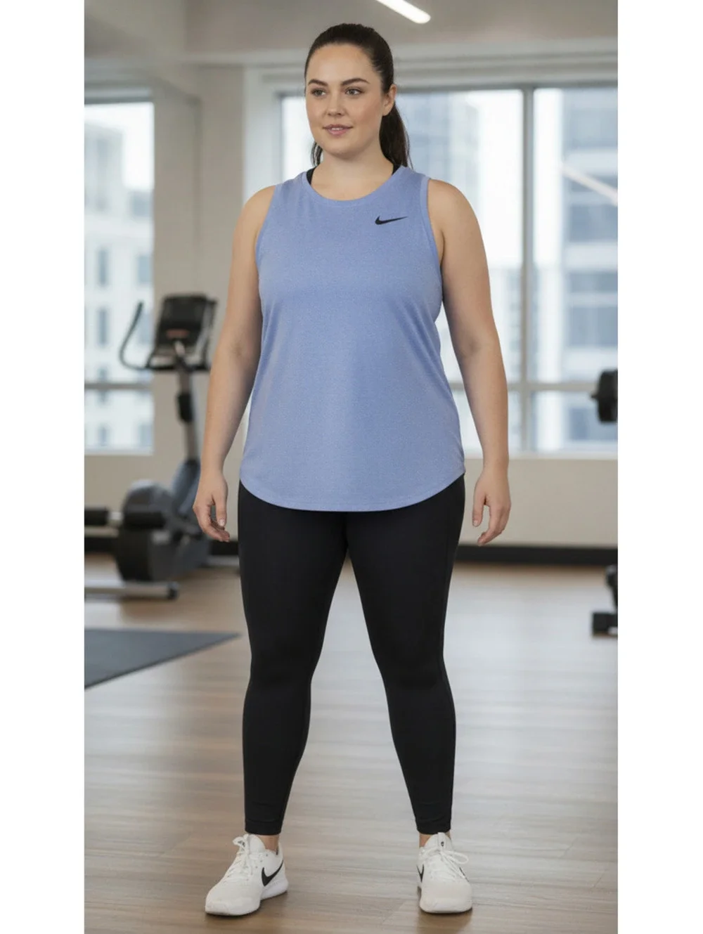 Nike Dri-Fit Blue Heather Athletic Tank Top Size Medium Sleeveless